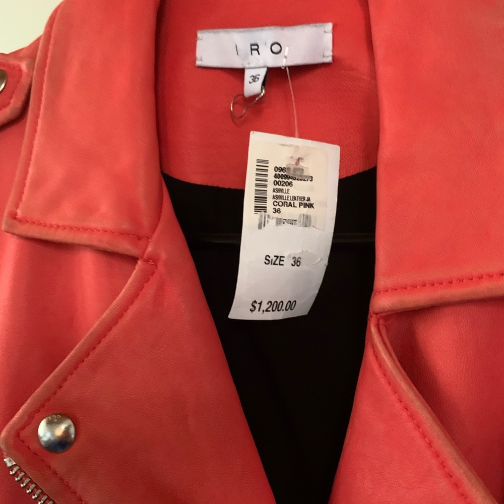 IRO Ashville Distressed Leather Jacket EUC - Picture 5 of 16